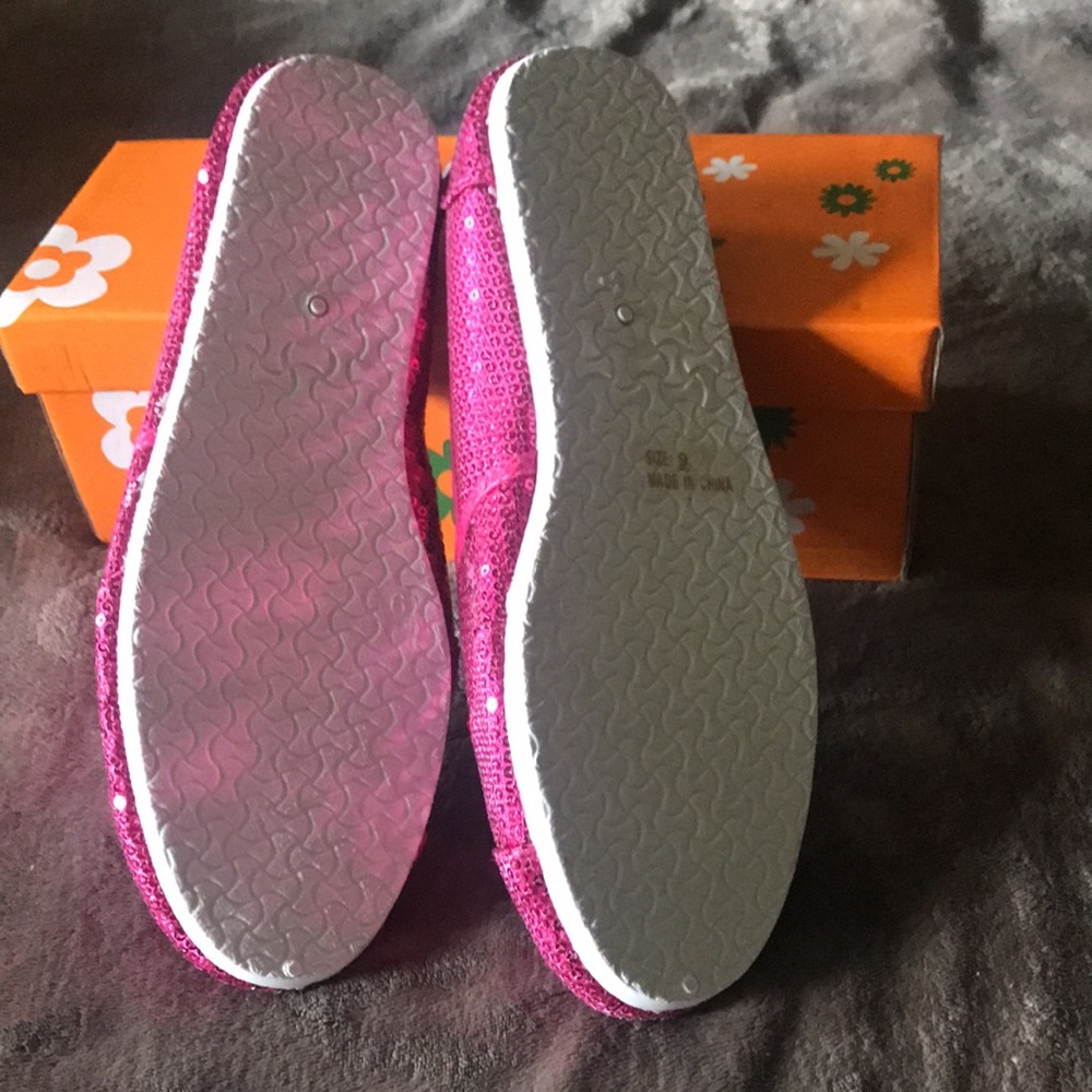 *FLASH SALE* Bling Pink Flats Slip On Shoes NIB - Picture 4 of 4